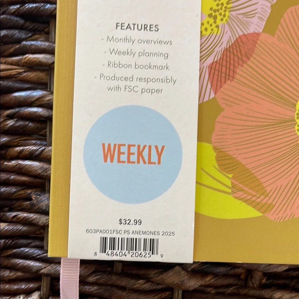 Paper Source 2024-2025 Gold Floral Planner